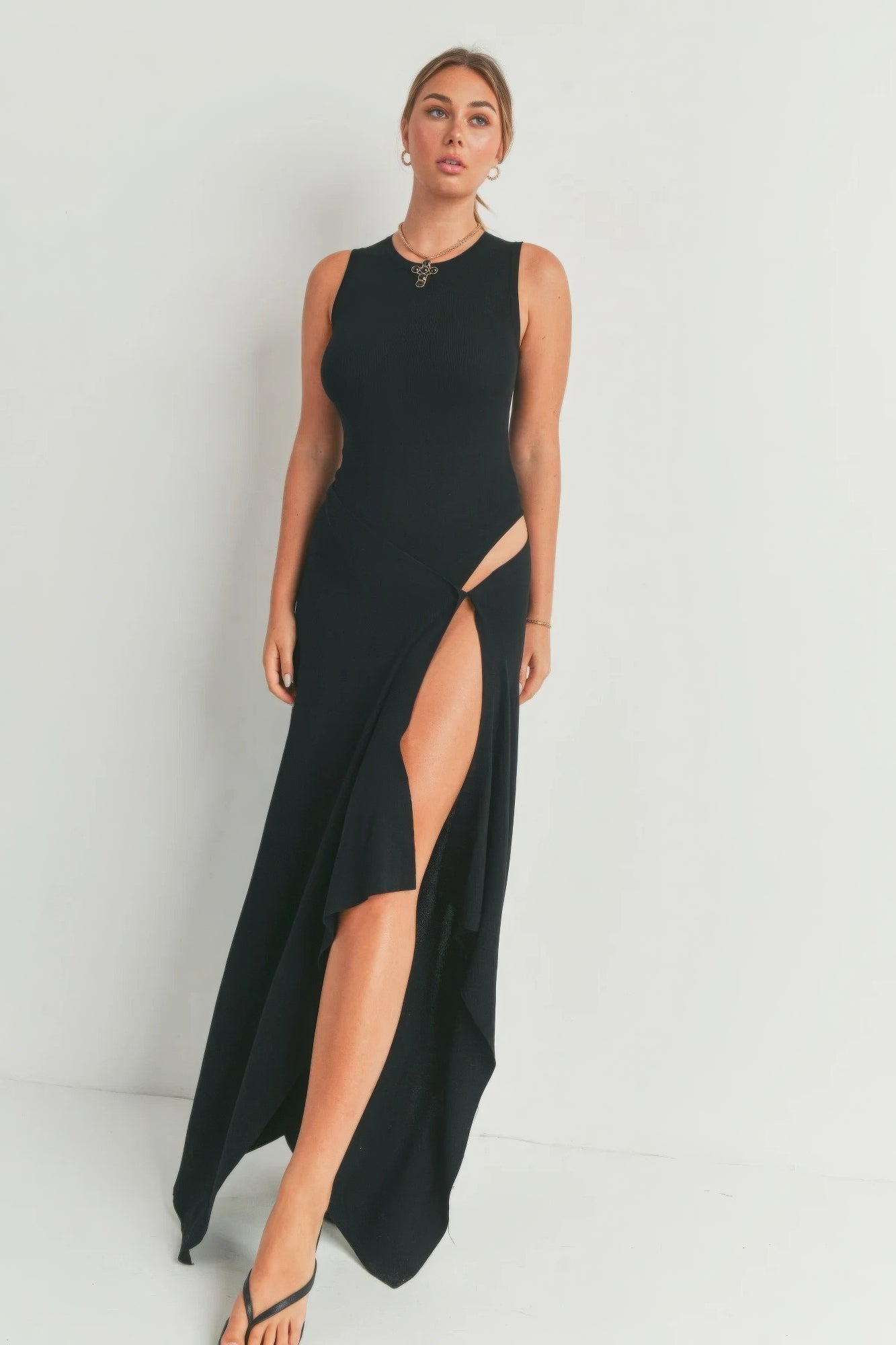 Mi Reina Maxi Dress With Slit