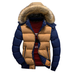 Mi Rey  Two Tone Puffer Jacket with Removable Hood