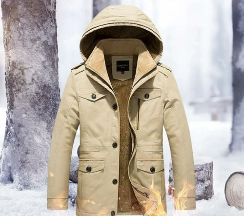 MI Rey  Hooded Military Style Coat