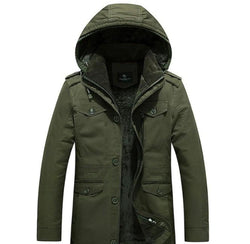 MI Rey  Hooded Military Style Coat